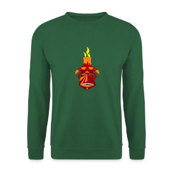 Tiki God Head - Sweat-shirt Unisexe - vert foncé - Devant