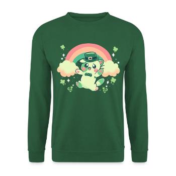 Kleeblatt Kitty - Unisex Pullover - Grün - Vorne