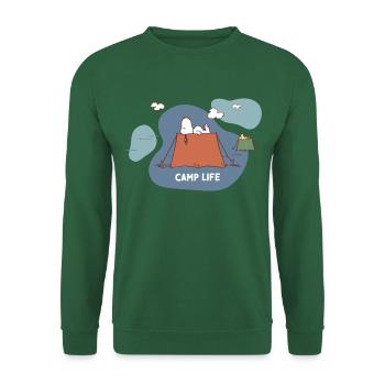 Peanuts Snoopy Camp Life Camping - Unisex Sweatshirt - green - Front