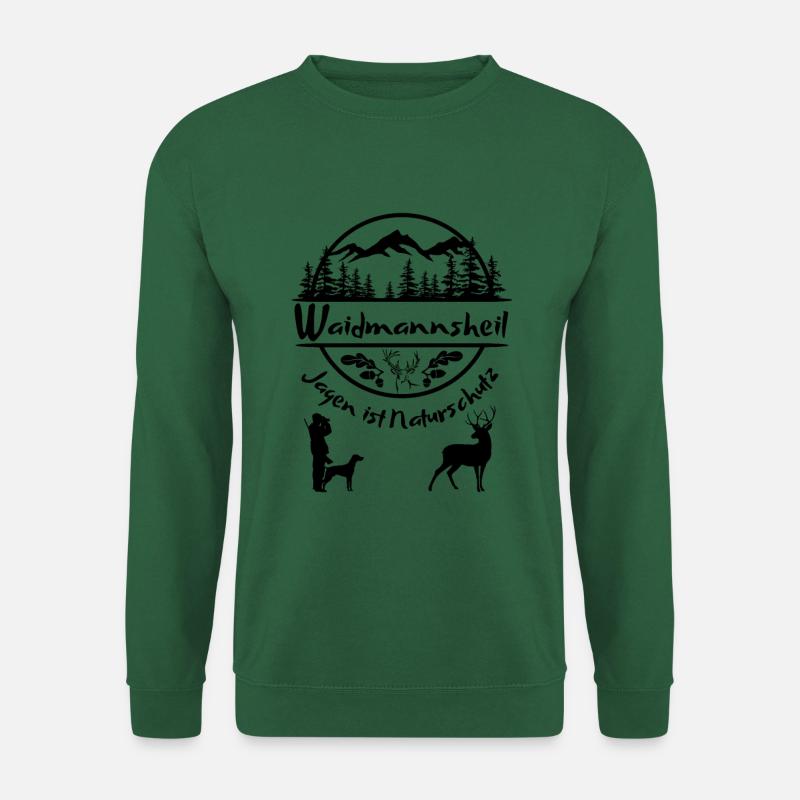 Jäger-Waidmannsheil-Jagen ist Naturschutz - Unisex Pullover - Grün