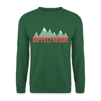 Summit Joy Mountain Mountaineering Hiking Gift - Unisex Sweatshirt - green - Front