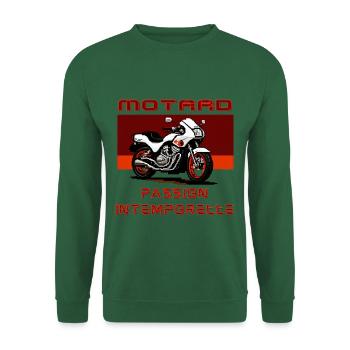Motard Passion Intemporelle - Sweat-shirt Unisexe - vert foncé - Devant