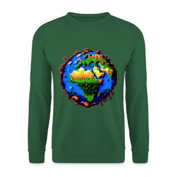 Pixel-Erde - Unisex Pullover - Grün - Vorne