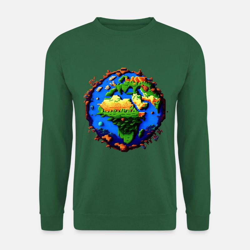 Pixel-Erde - Unisex Pullover - Grün