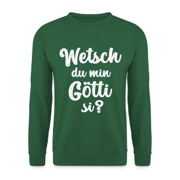 Götti demande aux parrains de demander à la Suisse Lichtenstei - Sweat-shirt Unisexe - vert foncé - Devant