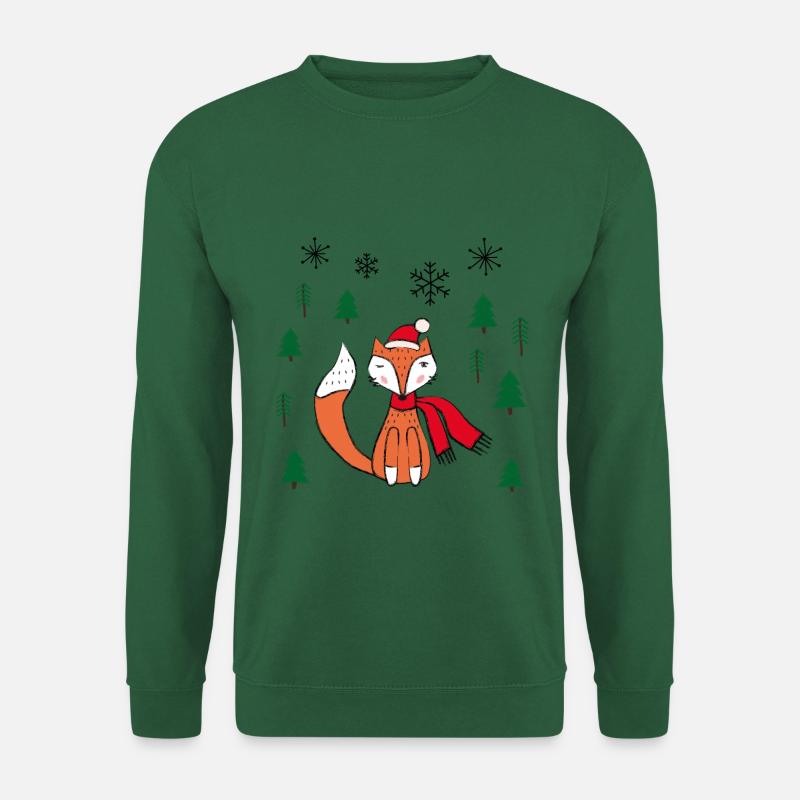 Süßer Fuchs im Winter - Cute little Fox - Unisex Pullover - Grün