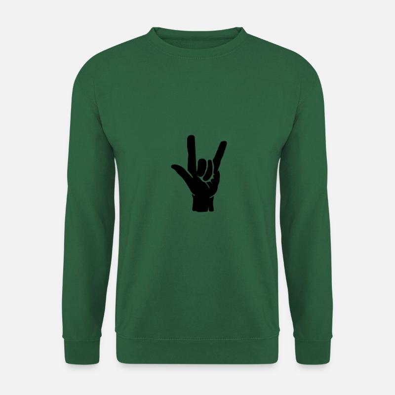 Rock Musik Hand - Unisex Pullover - Grün