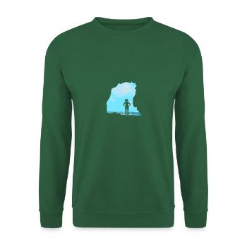 Bouldering \ Climbing - Woman in front of rocks - Unisex Sweatshirt - green - Front