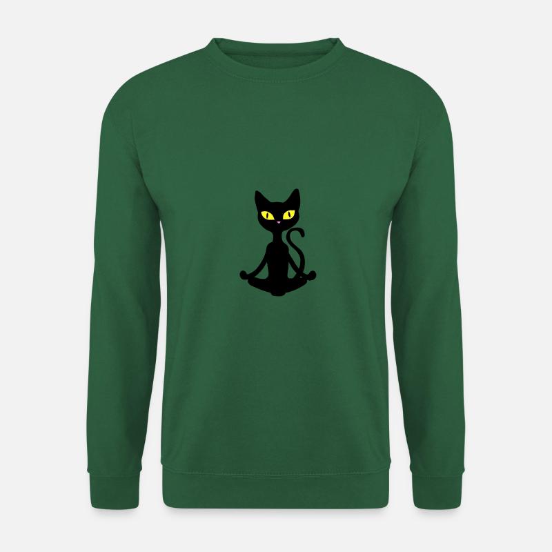 Katze Yoga Haustier - Unisex Pullover - Grün