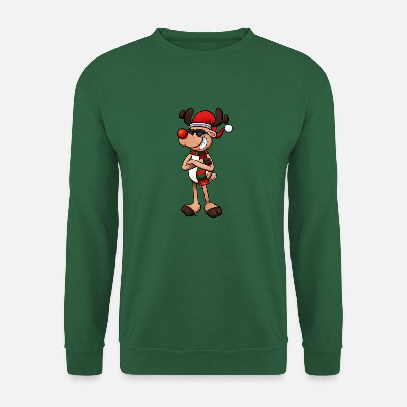 Coole Weihnachtsrentiere - Unisex Pullover - Grün