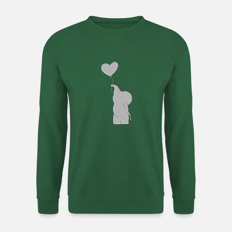 elefant relief luftballon - Unisex Pullover - Grün
