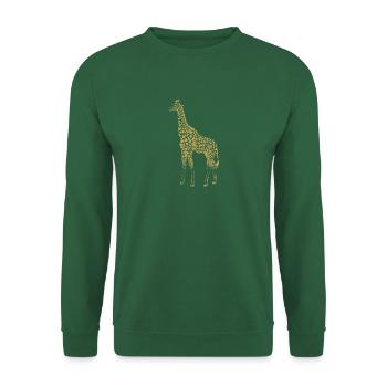 Illustrierte Designs mit Giraffe - Unisex Pullover - Grün - Vorne