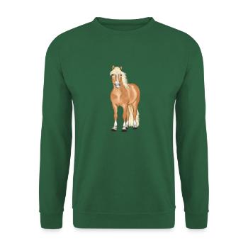 blonder Haflinger - Unisex Pullover - Grün - Vorne