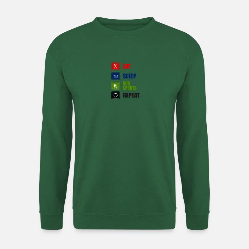 EAT SLEEP DOG SPORTS REPEAT - Unisex Pullover - Grün