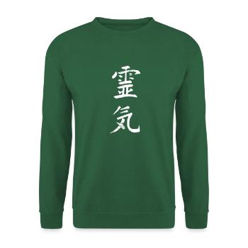 Reiki Weis - Unisex Pullover - Grün - Vorne
