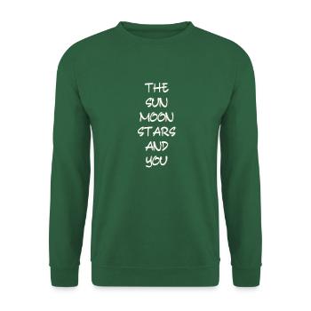 Le soleil, la lune, les étoiles et vous - Sweat-shirt Unisexe - vert foncé - Devant