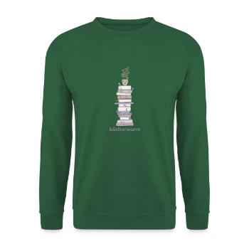 Bücherwurm - Unisex Pullover - Grün - Vorne