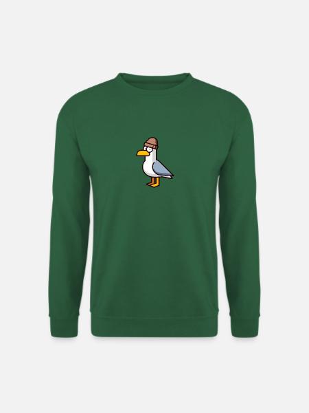 Comic Möwe Logo Mütze Beanie Nordsee Hamburg Hafen - Unisex Pullover - Grün