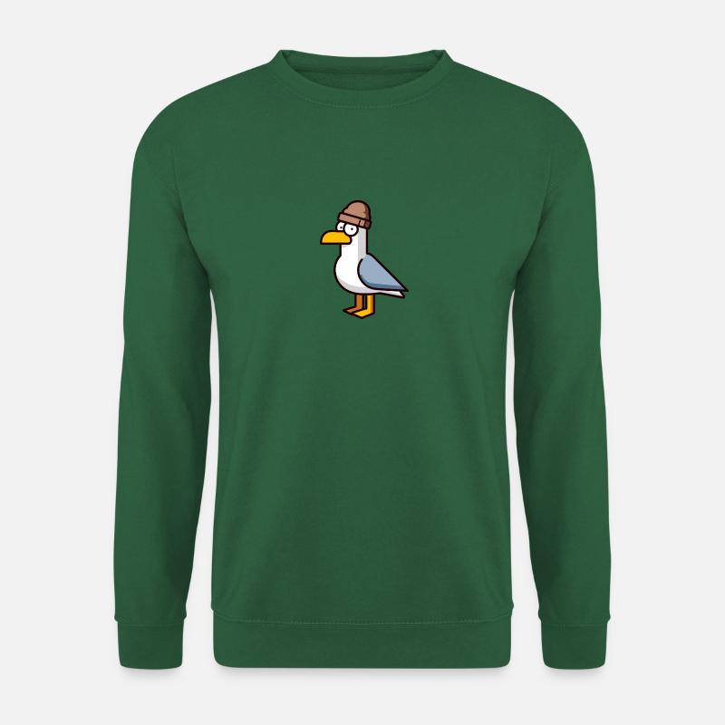 Comic Möwe Logo Mütze Beanie Nordsee Hamburg Hafen - Unisex Pullover - Grün