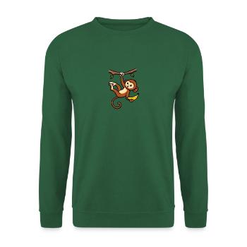 Monkey Swing Monkey Banana Hanging Branch Jungle - Unisex Sweatshirt - green - Front