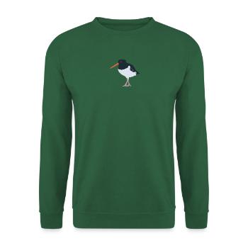 Oystercatcher illustré - Sweat-shirt Unisexe - vert foncé - Devant