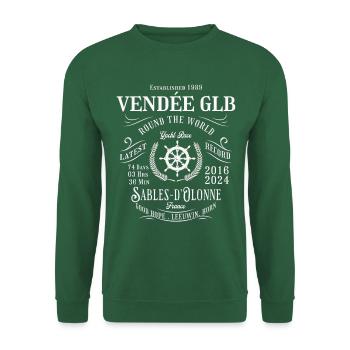 Vendée GLB round the world - Sweat-shirt Unisexe - vert foncé - Devant