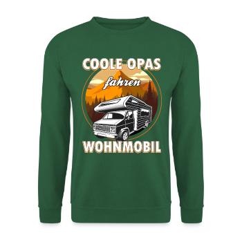 Coole Opas fahren Wohnmobil - Unisex Pullover - Grün - Vorne