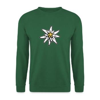Edelweiß Bergblume Blume - Unisex Pullover - Grün - Vorne