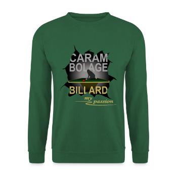 Carambolage, Billiards, Pool Billiards, Snooker, 9ball - Unisex Sweatshirt - green - Front
