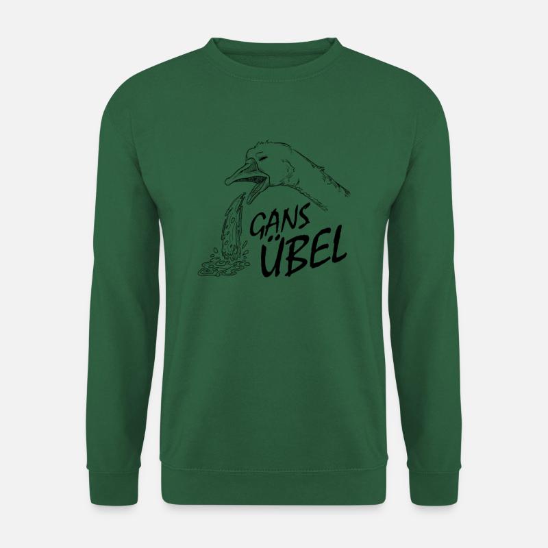 Gans übel - Ganz schlecht, erbrechen - Unisex Pullover - Grün