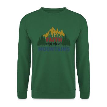 Der Glaube versetzt Berge - wandern - Unisex Pullover - Grün - Vorne