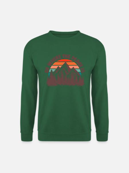 Go where the Peace is Hiking Mountains - Unisex Sweatshirt - green