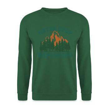 Never stop exploring mountains hiking - Unisex Sweatshirt - green - Front