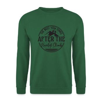 Aussicht klettern Berge Alpen - Unisex Pullover - Grün - Vorne