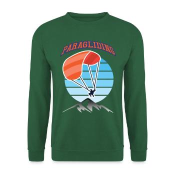 Parapente en montagne Parapente - Sweat-shirt Unisexe - vert foncé - Devant
