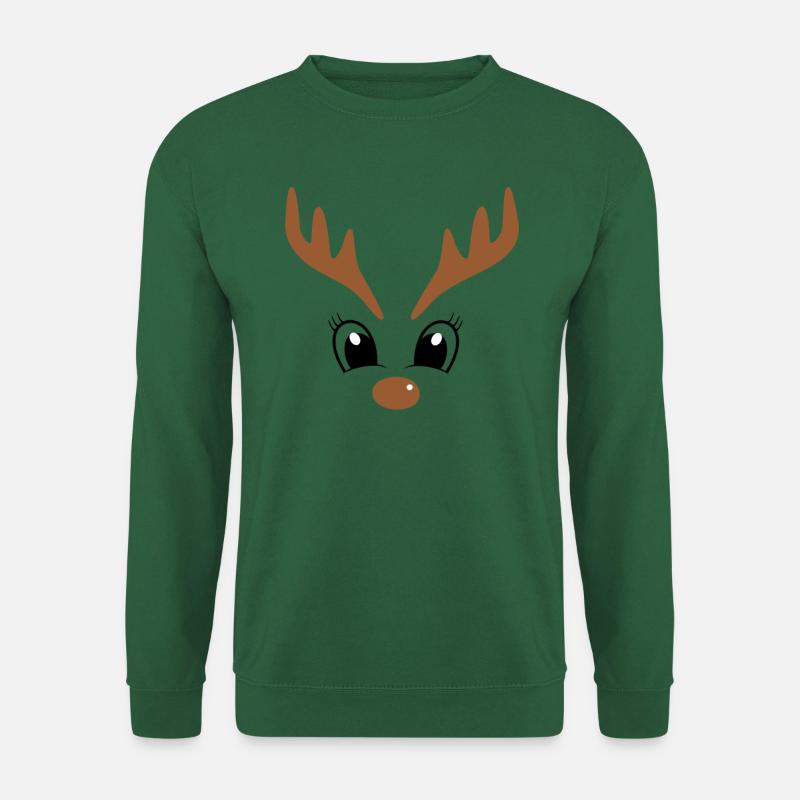 Christmas time cute reindeer - Unisex Sweatshirt - green