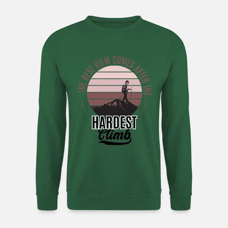 Hiker Mountaineer Climber Mountains - Unisex Sweatshirt - green