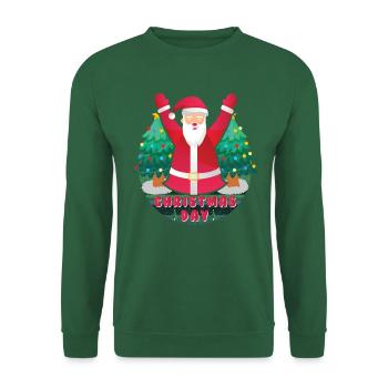 Noël Réveillon de Noël Temps de Noë - Sweat-shirt Unisexe - vert foncé - Devant