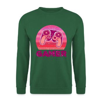 Gamer Gamer Gaming Play PC Controller - Sweat-shirt Unisexe - vert foncé - Devant
