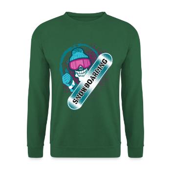 Snowboard Snowboard Sports d’hiver - Sweat-shirt Unisexe - vert foncé - Devant