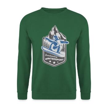 Snowboarding Snowboard - Unisex Sweatshirt - green - Front