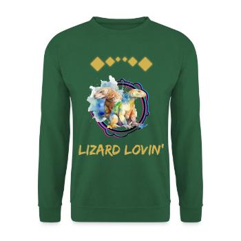 Lézards Reptiles Aquarelle Cadeau - Sweat-shirt Unisexe - vert foncé - Devant