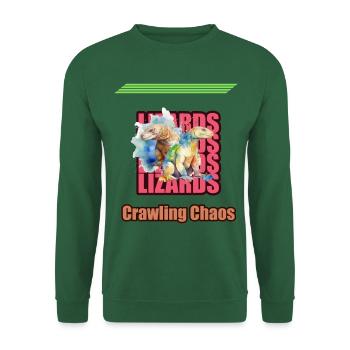 Lézards Reptiles Aquarelle Cadeau - Sweat-shirt Unisexe - vert foncé - Devant