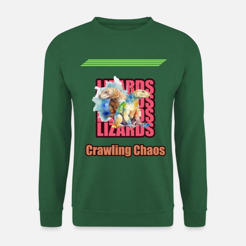 Echsen Reptilien Aquarell Geschenk - Unisex Pullover - Grün