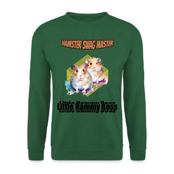 Hamster Nager Haustier Aquarell Geschenk - Unisex Pullover - Grün - Vorne