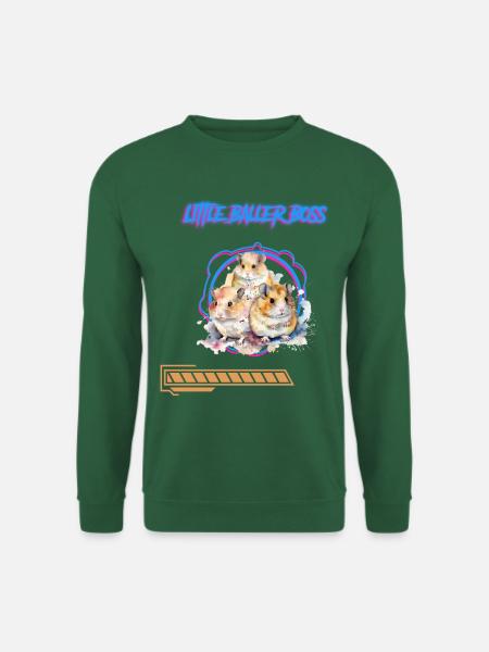Hamster Nager Haustier Aquarell Geschenk - Unisex Pullover - Grün