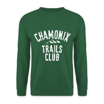 Chamonix trails club - Sweat-shirt Unisexe - vert foncé - Devant