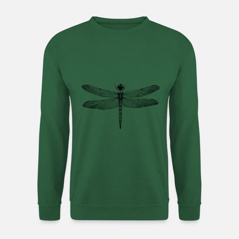 Libelle Zeichnung Garten Wiese - Unisex Pullover - Grün