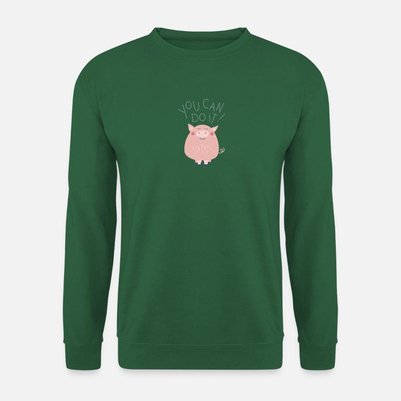 Illustration "You can do it!" - Unisex Pullover - Grün