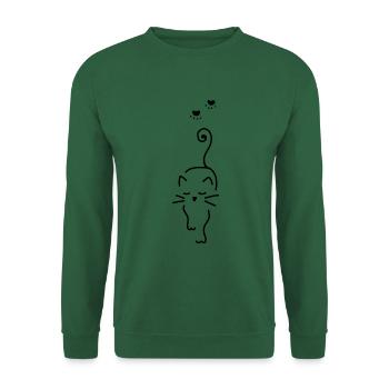 Cat pet paw print - Unisex Sweatshirt - green - Front
